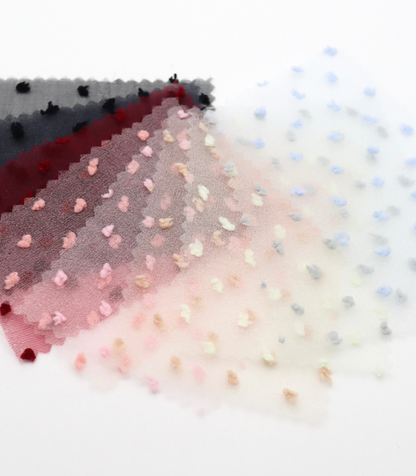 【25SS-067】もこもこカットドビードットキラキラしぼしぼオーガンジー　/0.5ｙあたり = ～605円