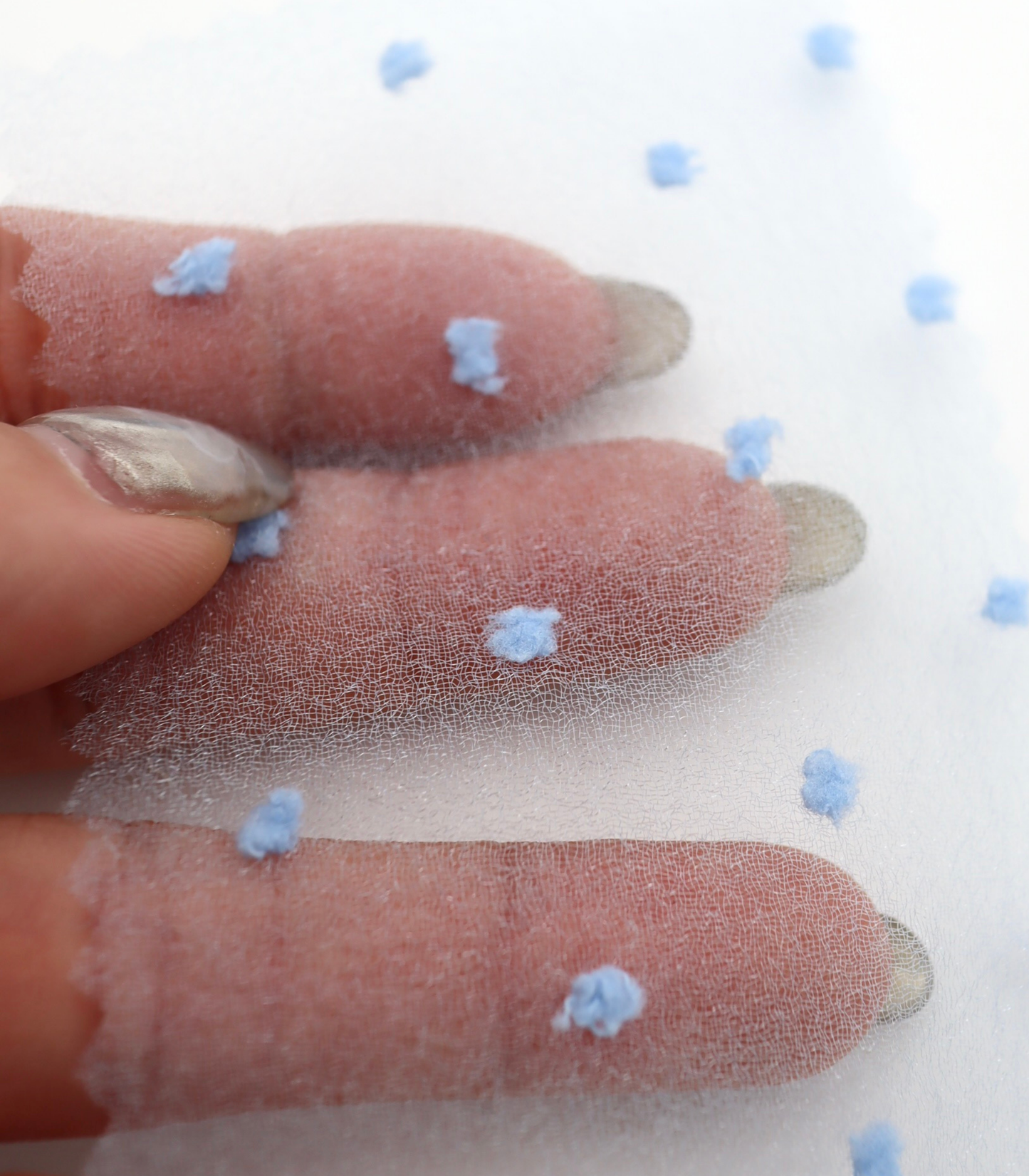 【25SS-374】もこもこカットドビードットキラキラしぼオーガンジー　/0.5ｙあたり = ～715円