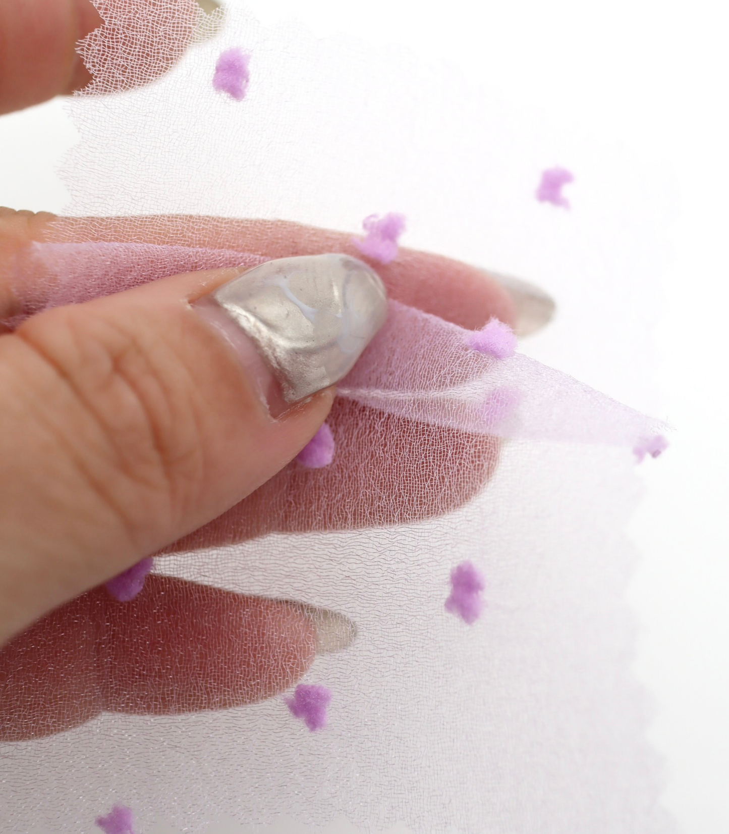 【25SS-374】もこもこカットドビードットキラキラしぼオーガンジー　/0.5ｙあたり = ～715円