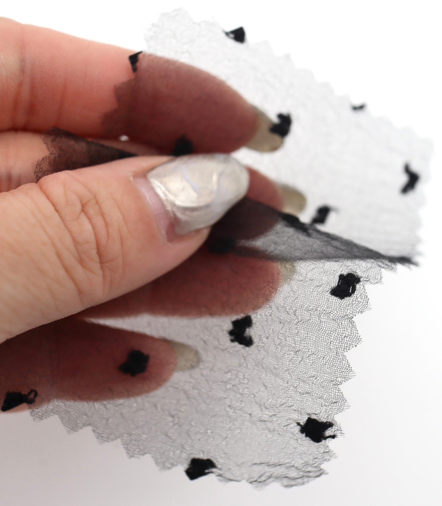 【25SS-374】もこもこカットドビードットキラキラしぼオーガンジー　/0.5ｙあたり = ～715円