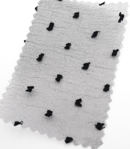 【25SS-374】もこもこカットドビードットキラキラしぼオーガンジー　/0.5ｙあたり = ～715円