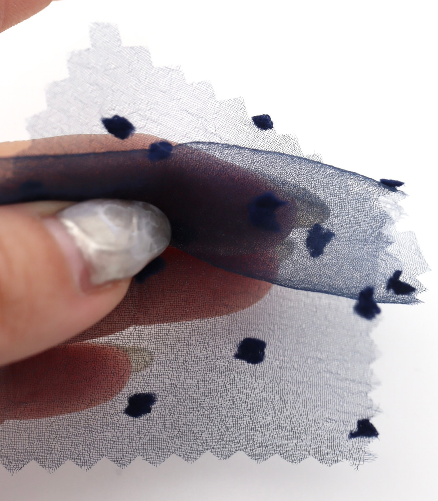 【25SS-374】もこもこカットドビードットキラキラしぼオーガンジー　/0.5ｙあたり = ～715円