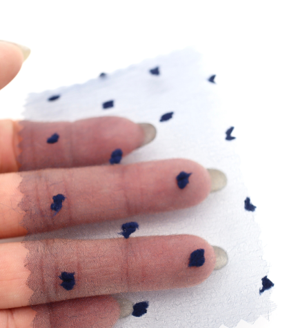 【25SS-374】もこもこカットドビードットキラキラしぼオーガンジー　/0.5ｙあたり = ～715円