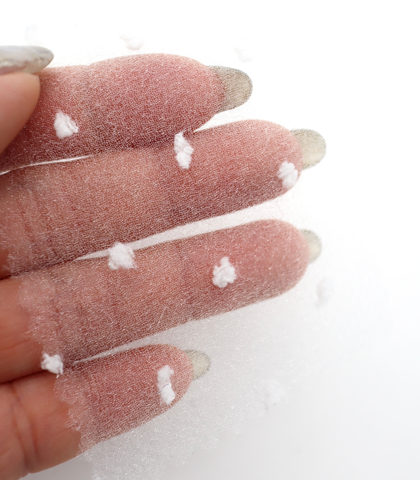 【25SS-374】もこもこカットドビードットキラキラしぼオーガンジー　/0.5ｙあたり = ～715円