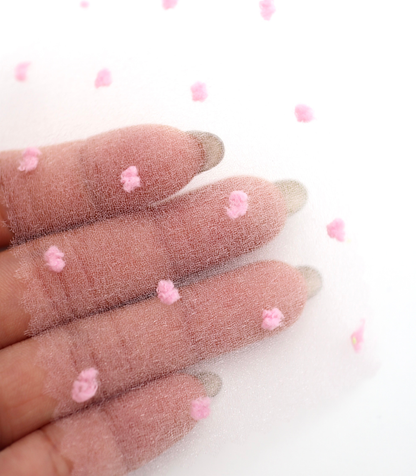 【25SS-374】もこもこカットドビードットキラキラしぼオーガンジー　/0.5ｙあたり = ～715円