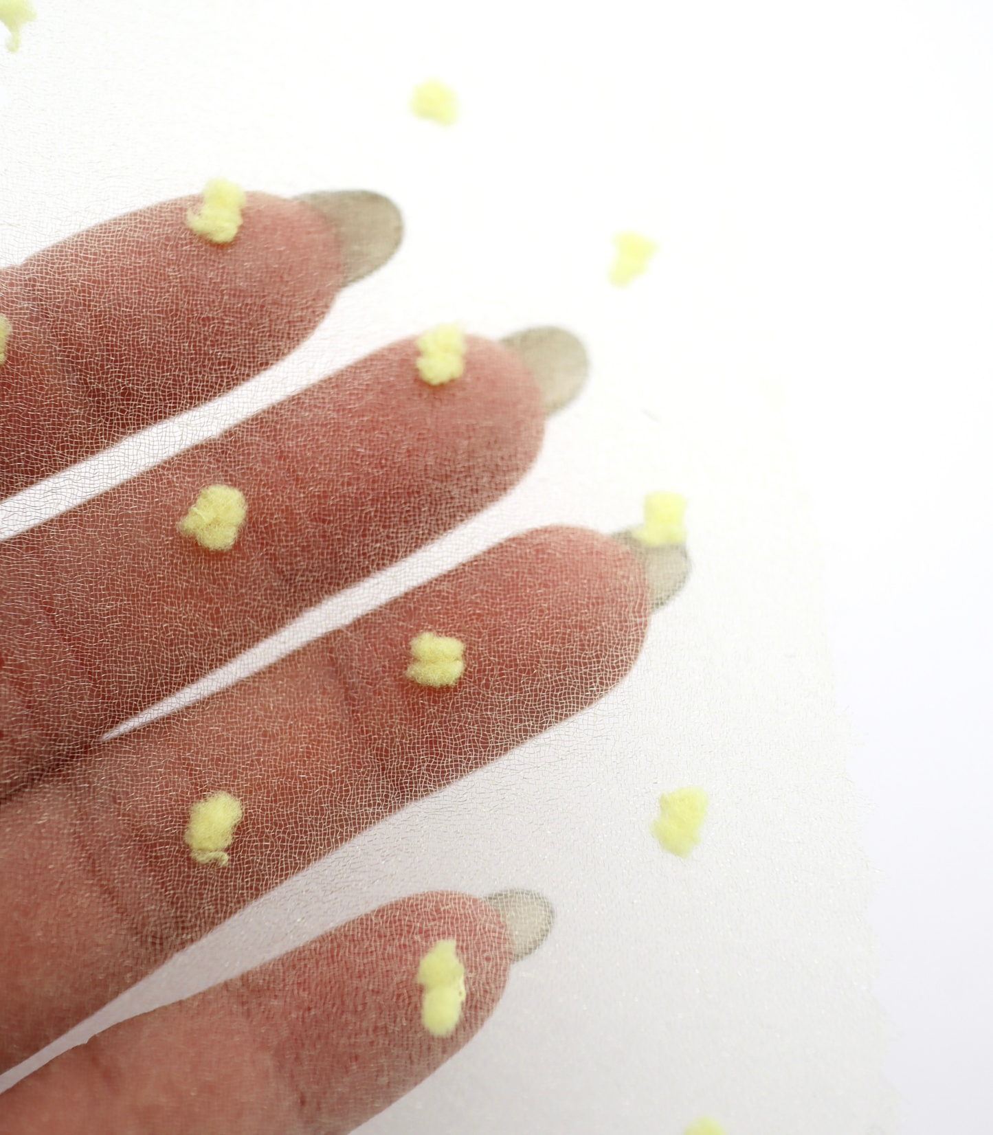 【25SS-374】もこもこカットドビードットキラキラしぼオーガンジー　/0.5ｙあたり = ～715円