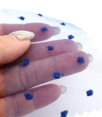 【25SS-374】もこもこカットドビードットキラキラしぼオーガンジー　/0.5ｙあたり = ～715円