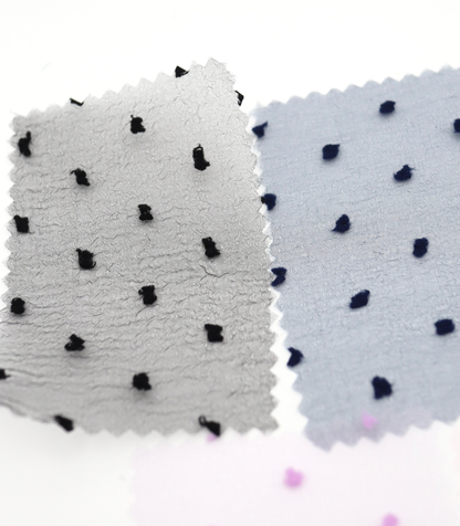 【25SS-374】もこもこカットドビードットキラキラしぼオーガンジー　/0.5ｙあたり = ～715円