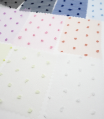 【25SS-374】もこもこカットドビードットキラキラしぼオーガンジー　/0.5ｙあたり = ～715円