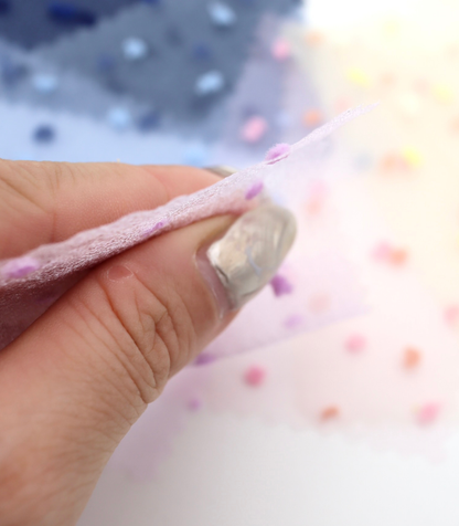 【25SS-374】もこもこカットドビードットキラキラしぼオーガンジー　/0.5ｙあたり = ～715円