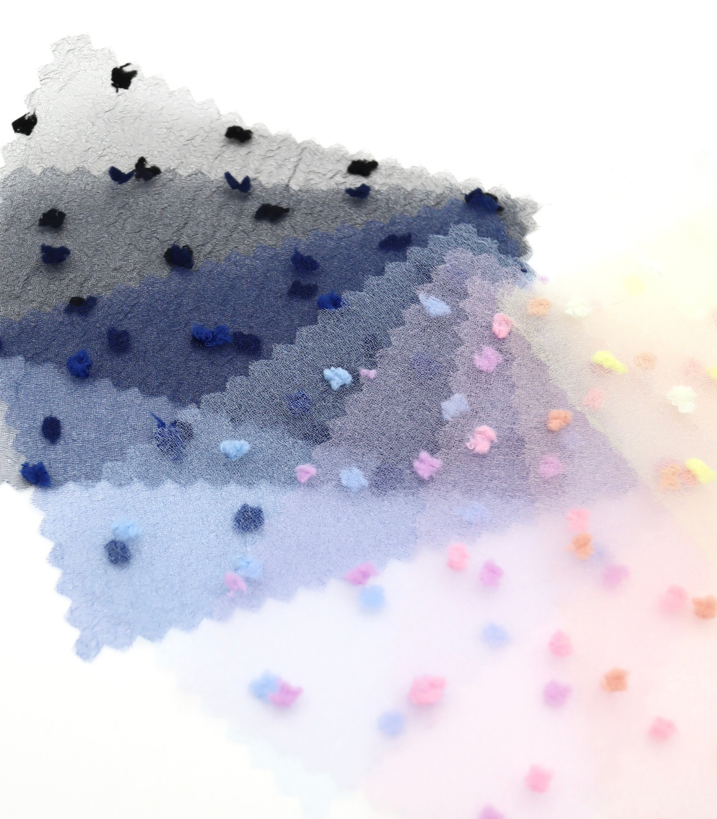 【25SS-374】もこもこカットドビードットキラキラしぼオーガンジー　/0.5ｙあたり = ～715円