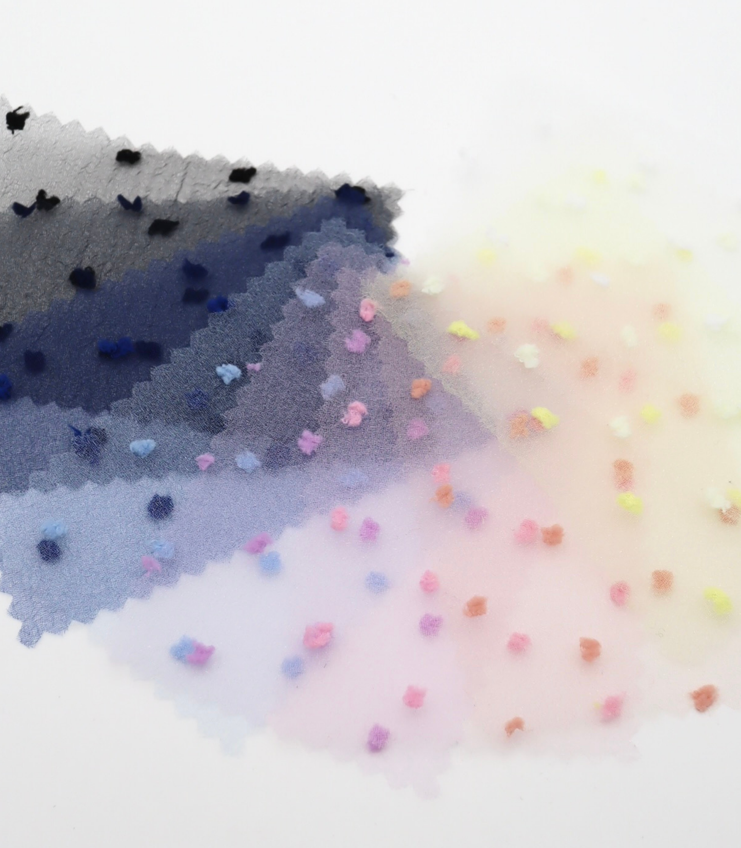 【25SS-374】もこもこカットドビードットキラキラしぼオーガンジー　/0.5ｙあたり = ～715円