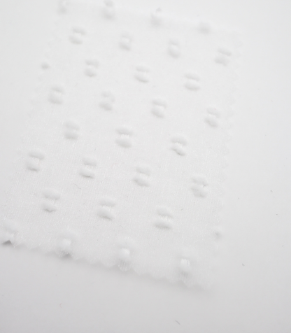 【25SS-375】フリンジドットジャガードシボオーガンジー　/0.5ｙあたり = ～715円