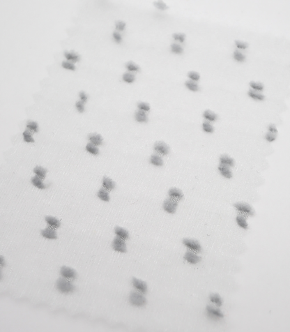 【25SS-375】フリンジドットジャガードシボオーガンジー　/0.5ｙあたり = ～715円