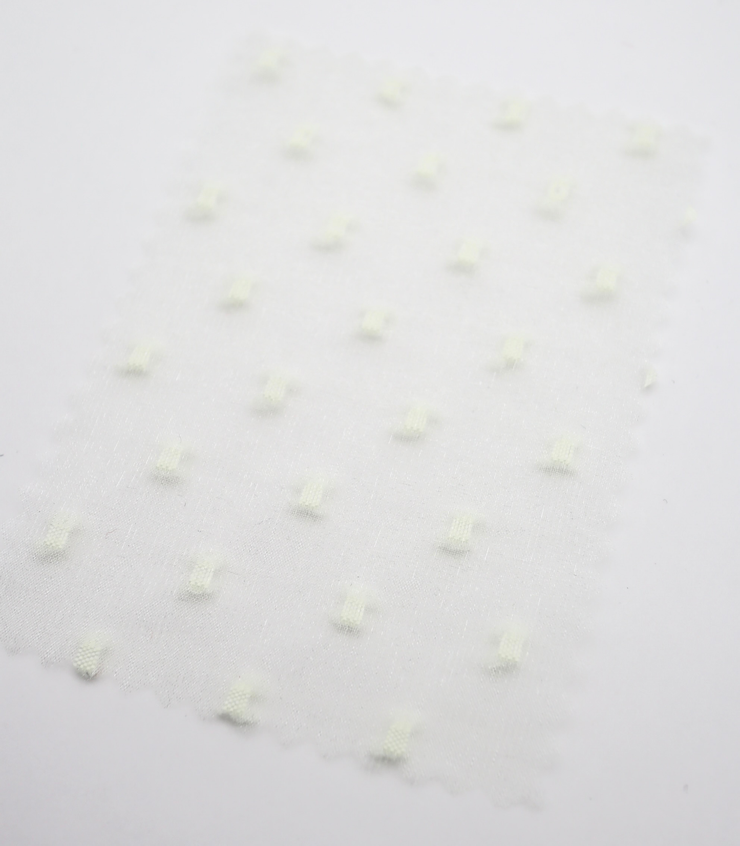 【25SS-375】フリンジドットジャガードシボオーガンジー　/0.5ｙあたり = ～715円