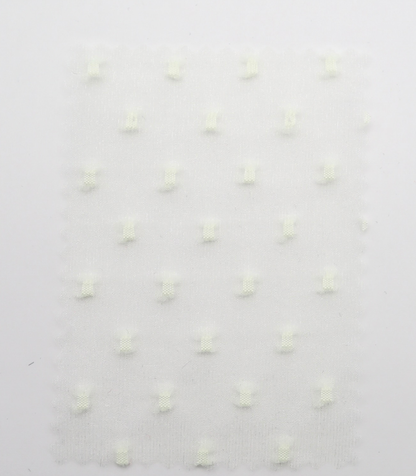 【25SS-375】フリンジドットジャガードシボオーガンジー　/0.5ｙあたり = ～715円