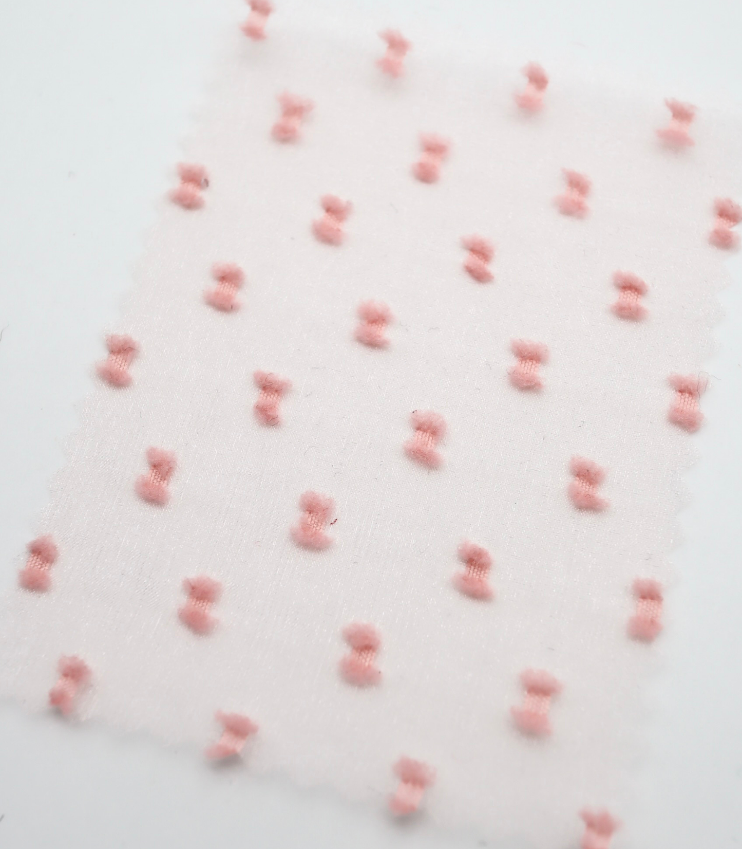 【25SS-375】フリンジドットジャガードシボオーガンジー　/0.5ｙあたり = ～715円