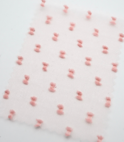 【25SS-375】フリンジドットジャガードシボオーガンジー　/0.5ｙあたり = ～715円