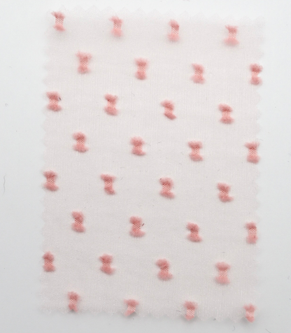 【25SS-375】フリンジドットジャガードシボオーガンジー　/0.5ｙあたり = ～715円