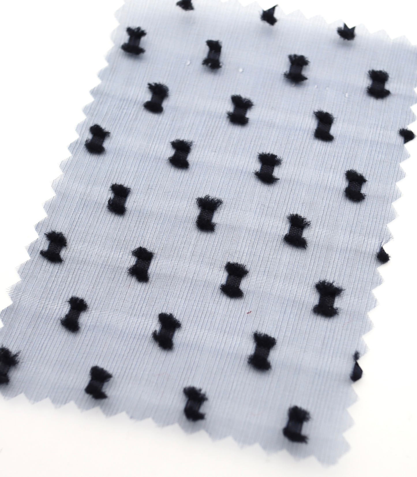 【25SS-375】フリンジドットジャガードシボオーガンジー　/0.5ｙあたり = ～715円