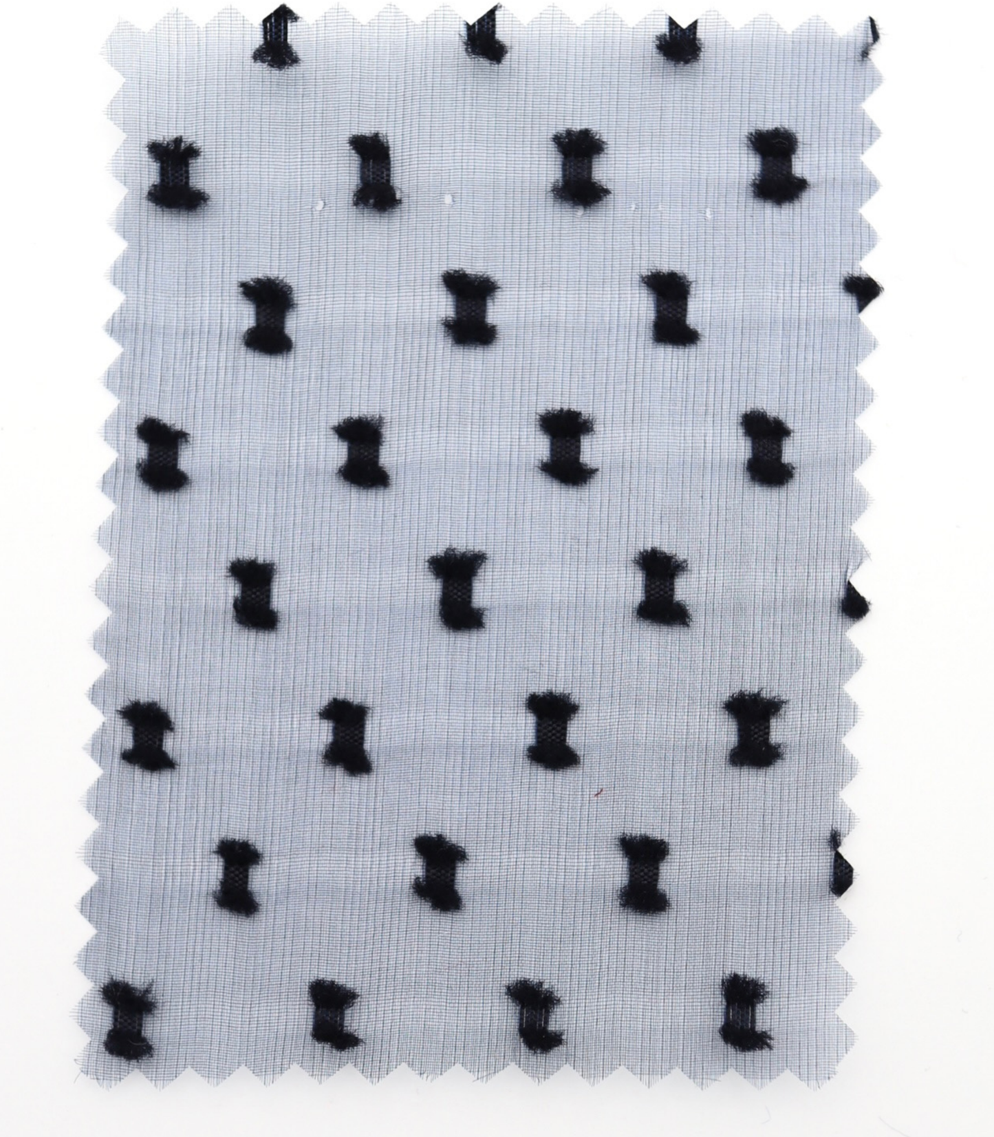 【25SS-375】フリンジドットジャガードシボオーガンジー　/0.5ｙあたり = ～715円