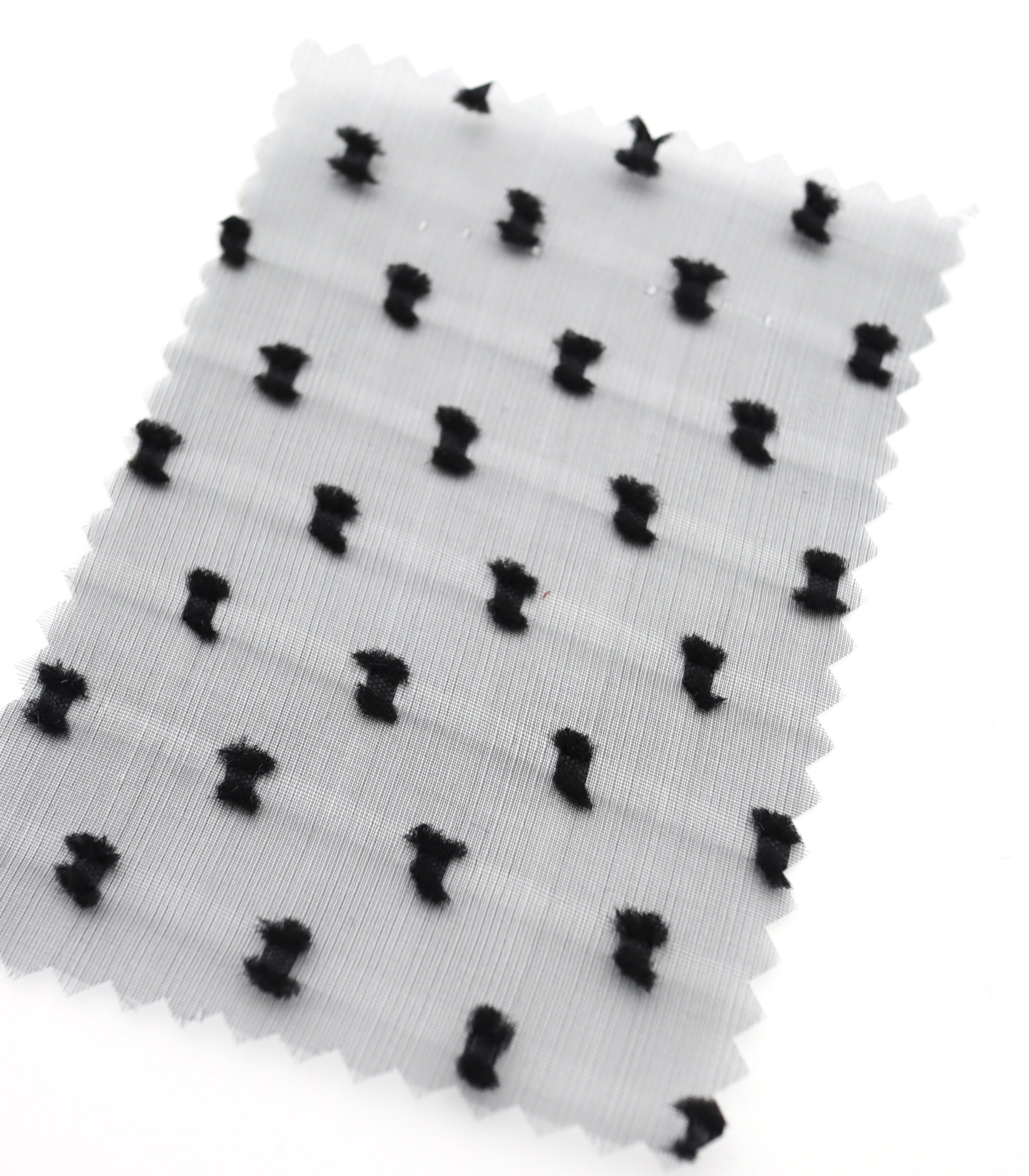 【25SS-375】フリンジドットジャガードシボオーガンジー　/0.5ｙあたり = ～715円