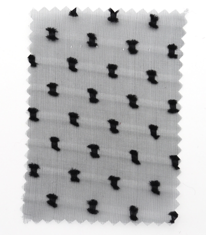 【25SS-375】フリンジドットジャガードシボオーガンジー　/0.5ｙあたり = ～715円