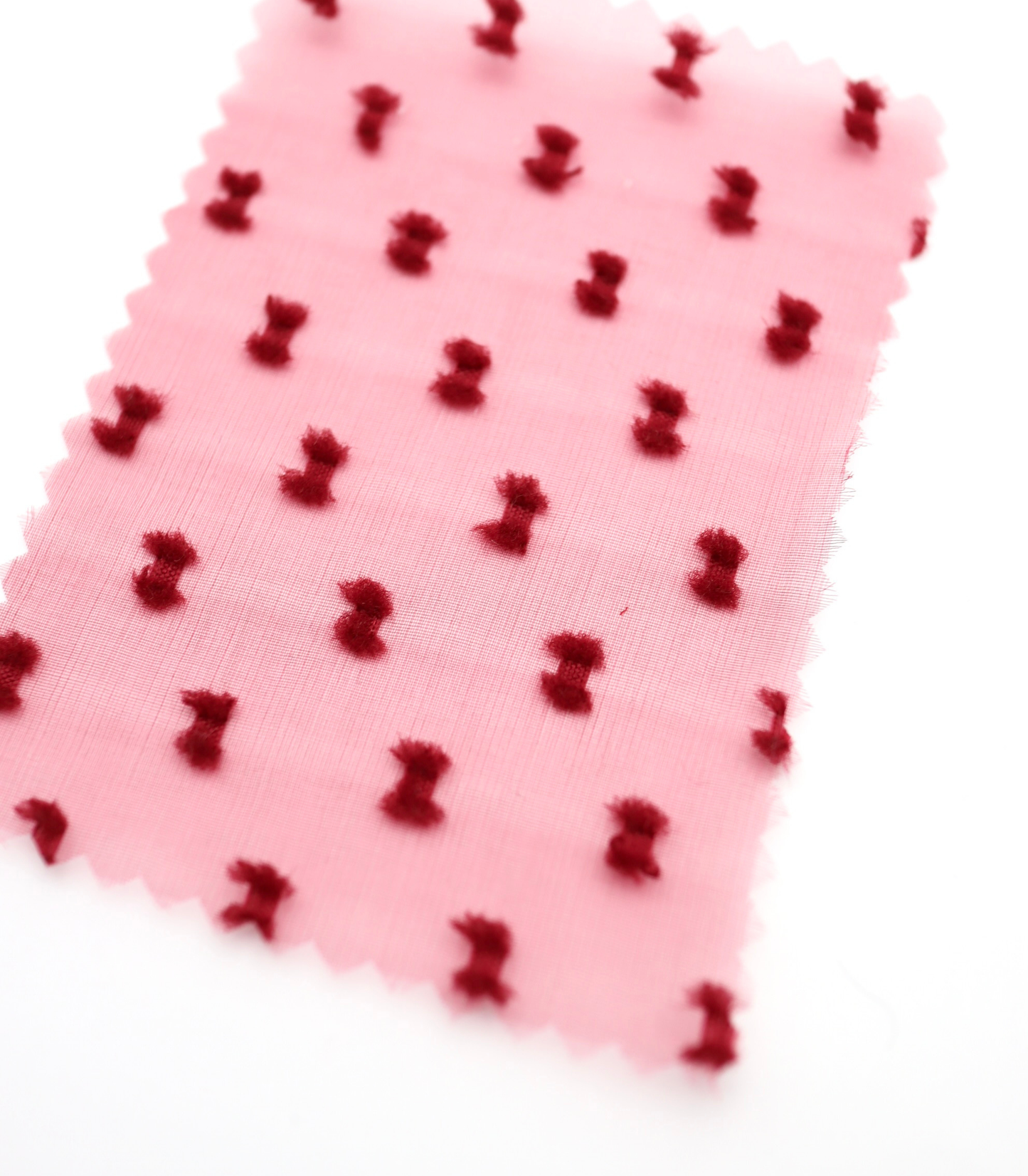 【25SS-375】フリンジドットジャガードシボオーガンジー　/0.5ｙあたり = ～715円