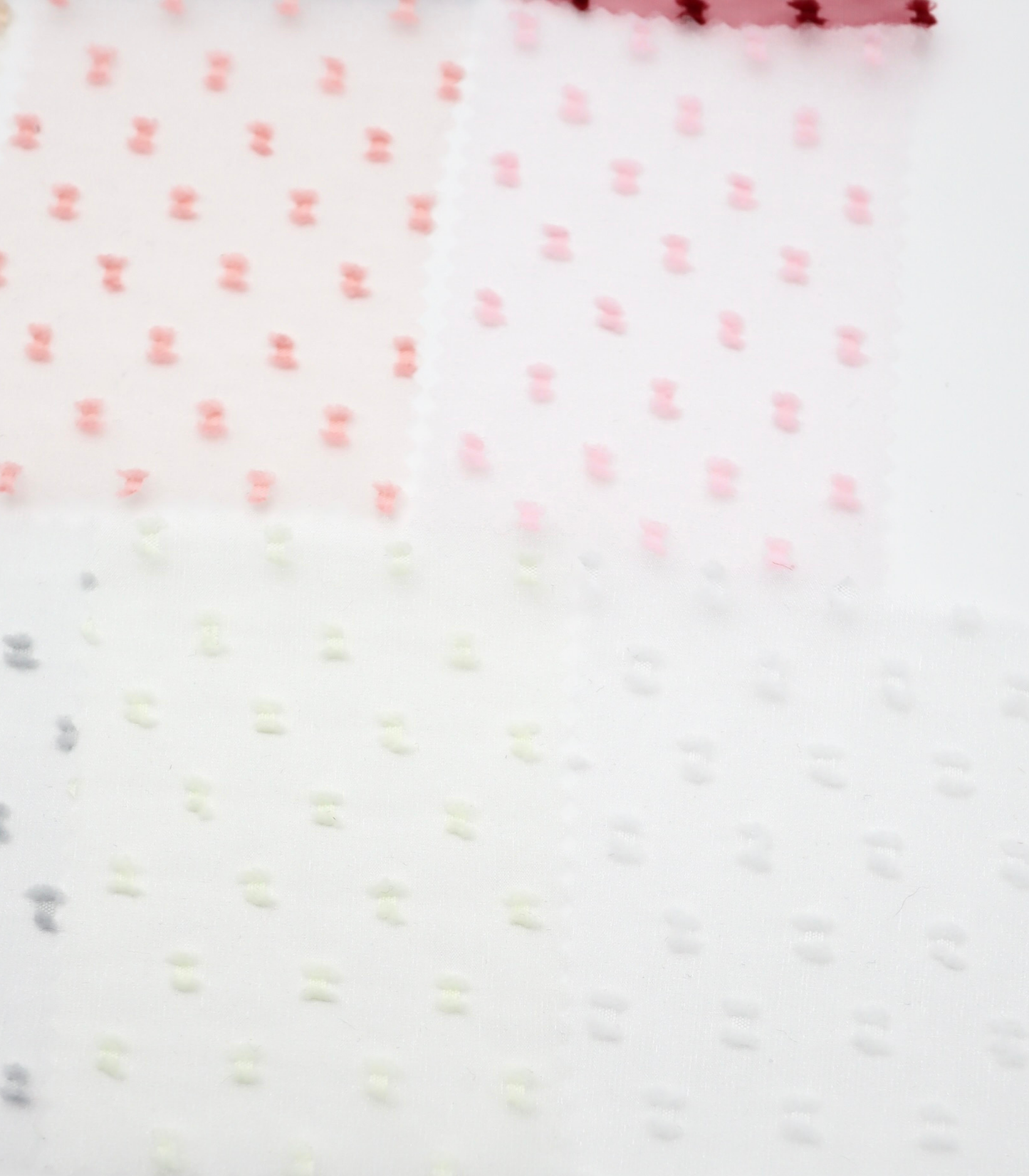 【25SS-375】フリンジドットジャガードシボオーガンジー　/0.5ｙあたり = ～715円