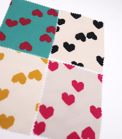 【25SS-046】ブロックハートプリント綿ローン　/0.5ｙあたり=～825円