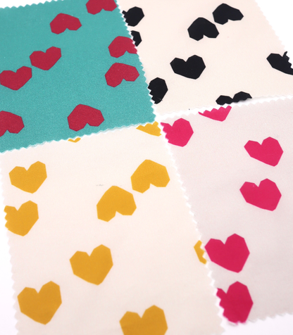 【25SS-046】ブロックハートプリント綿ローン　/0.5ｙあたり=～825円