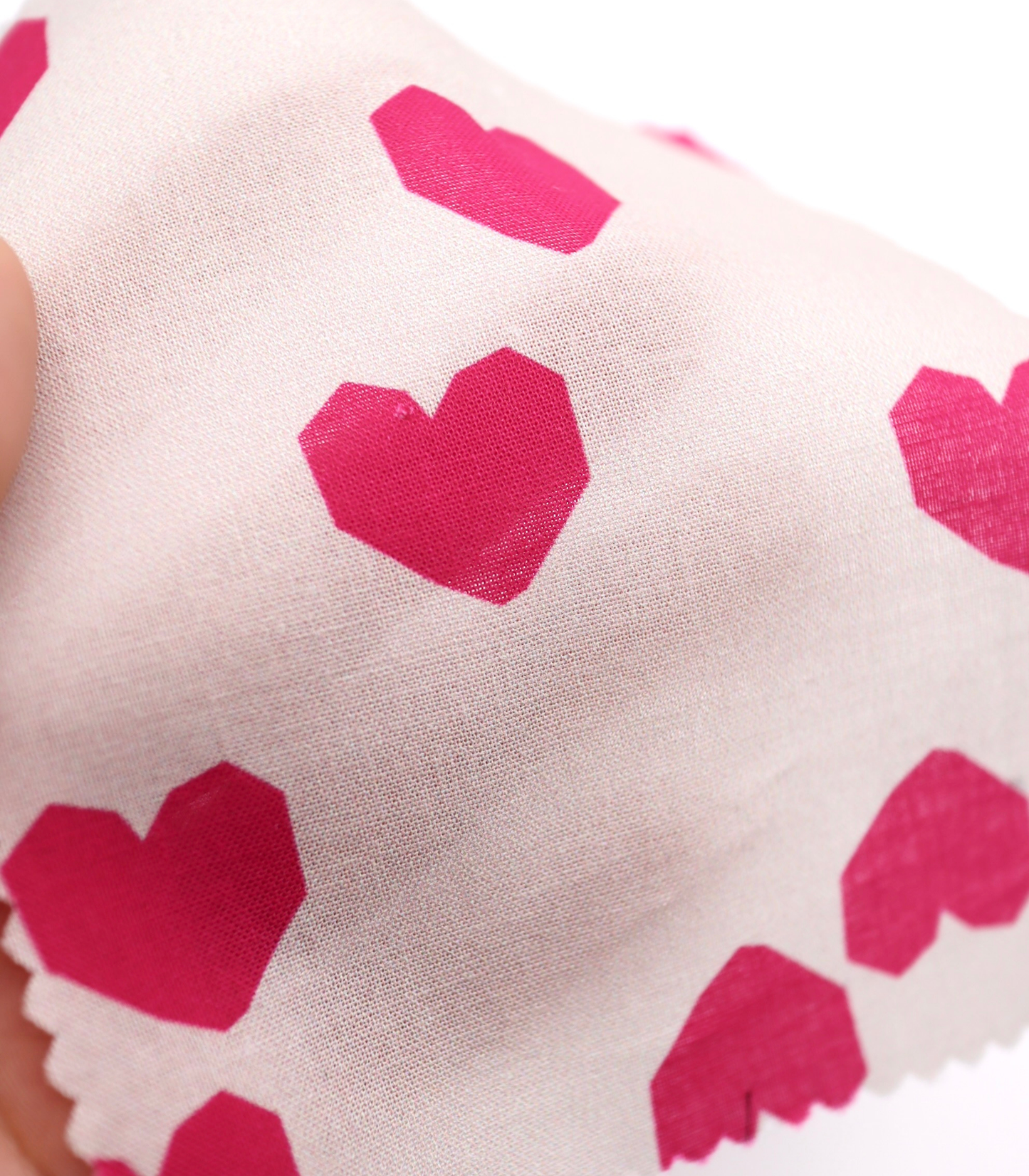 【25SS-046】ブロックハートプリント綿ローン　/0.5ｙあたり=～825円