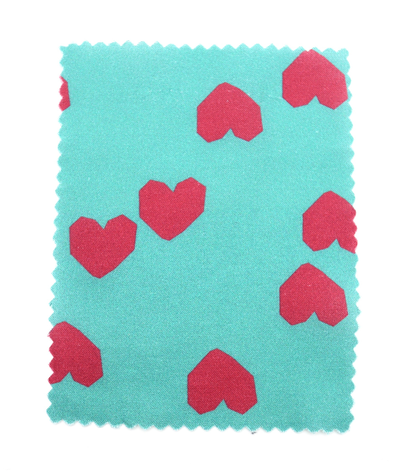 【25SS-046】ブロックハートプリント綿ローン　/0.5ｙあたり=～825円