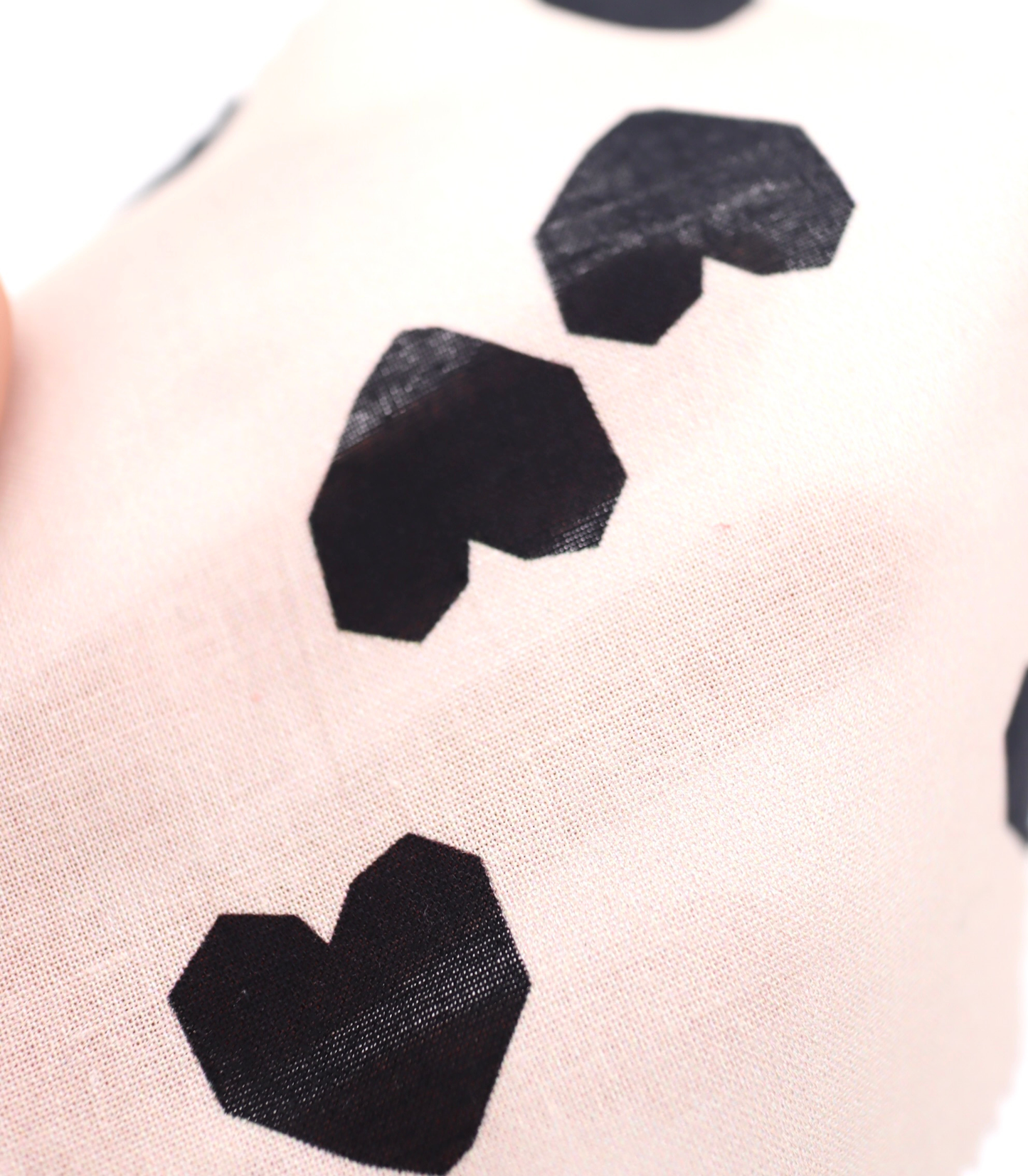 【25SS-046】ブロックハートプリント綿ローン　/0.5ｙあたり=～825円