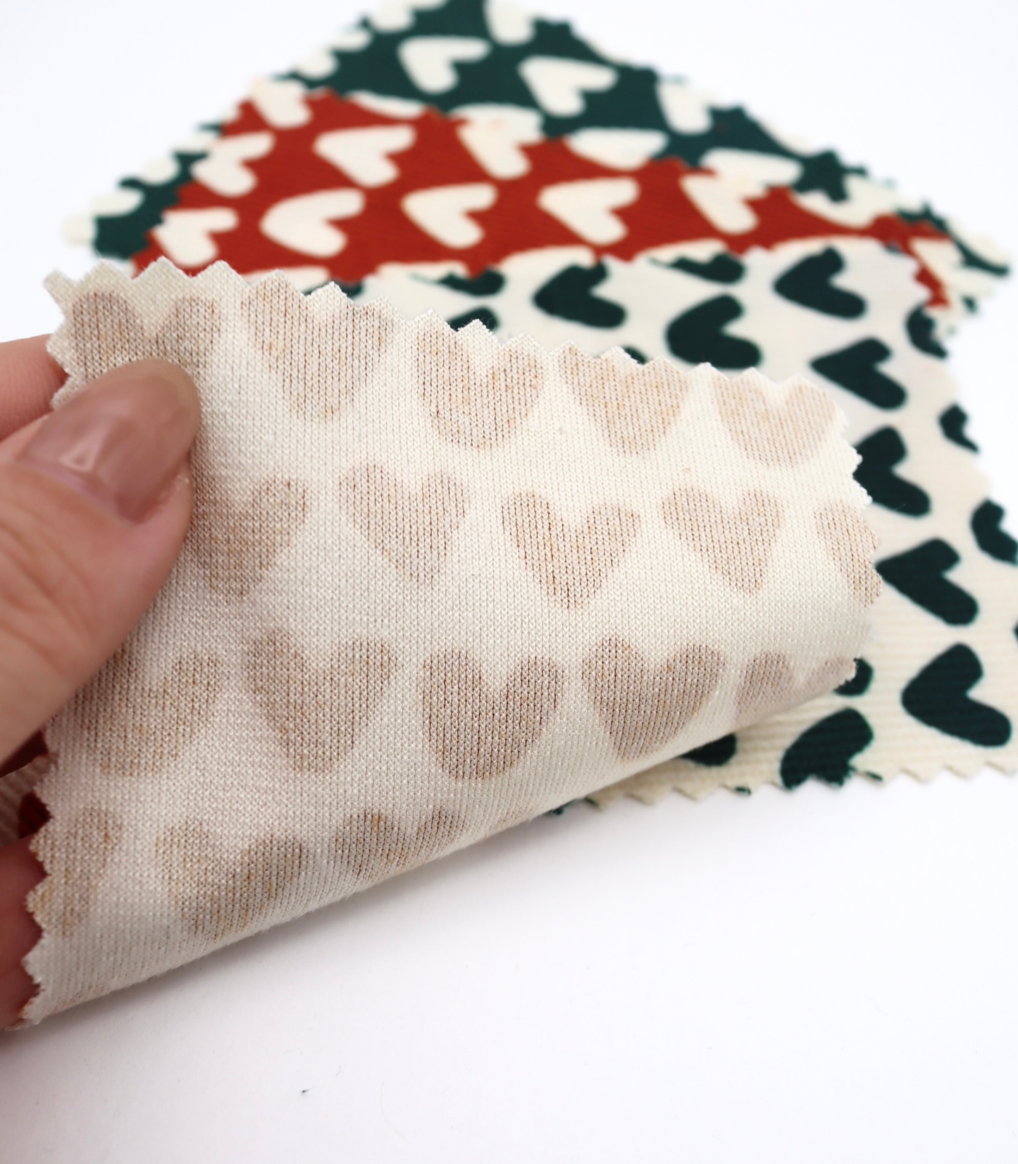 【25SS-026】ハートプリントコーデュロイ　/0.5ｙあたり=～735円