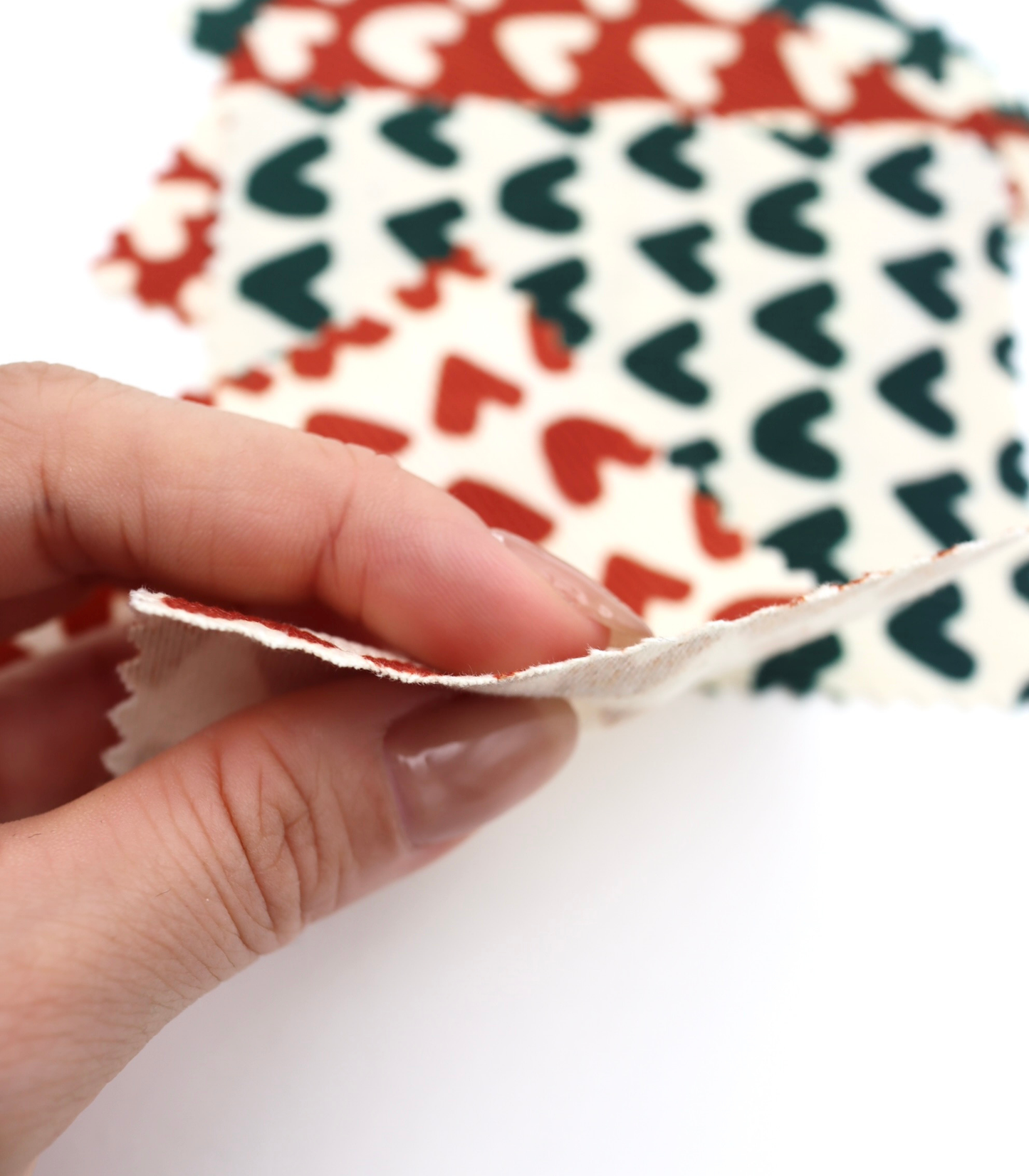 【25SS-026】ハートプリントコーデュロイ　/0.5ｙあたり=～735円