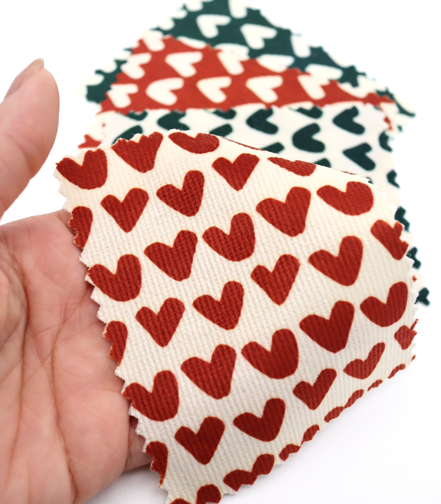 【25SS-026】ハートプリントコーデュロイ　/0.5ｙあたり=～735円