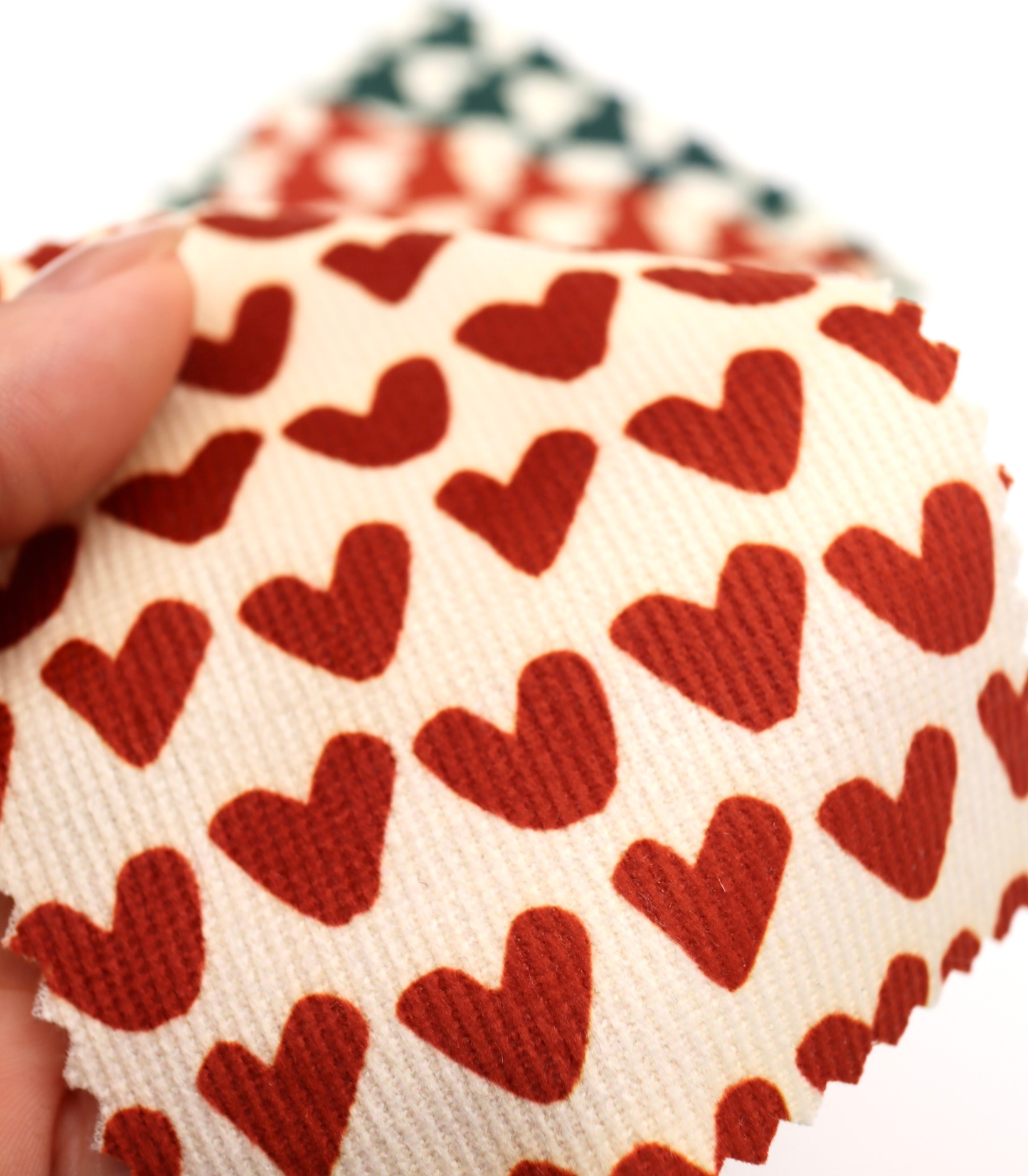 【25SS-026】ハートプリントコーデュロイ　/0.5ｙあたり=～735円