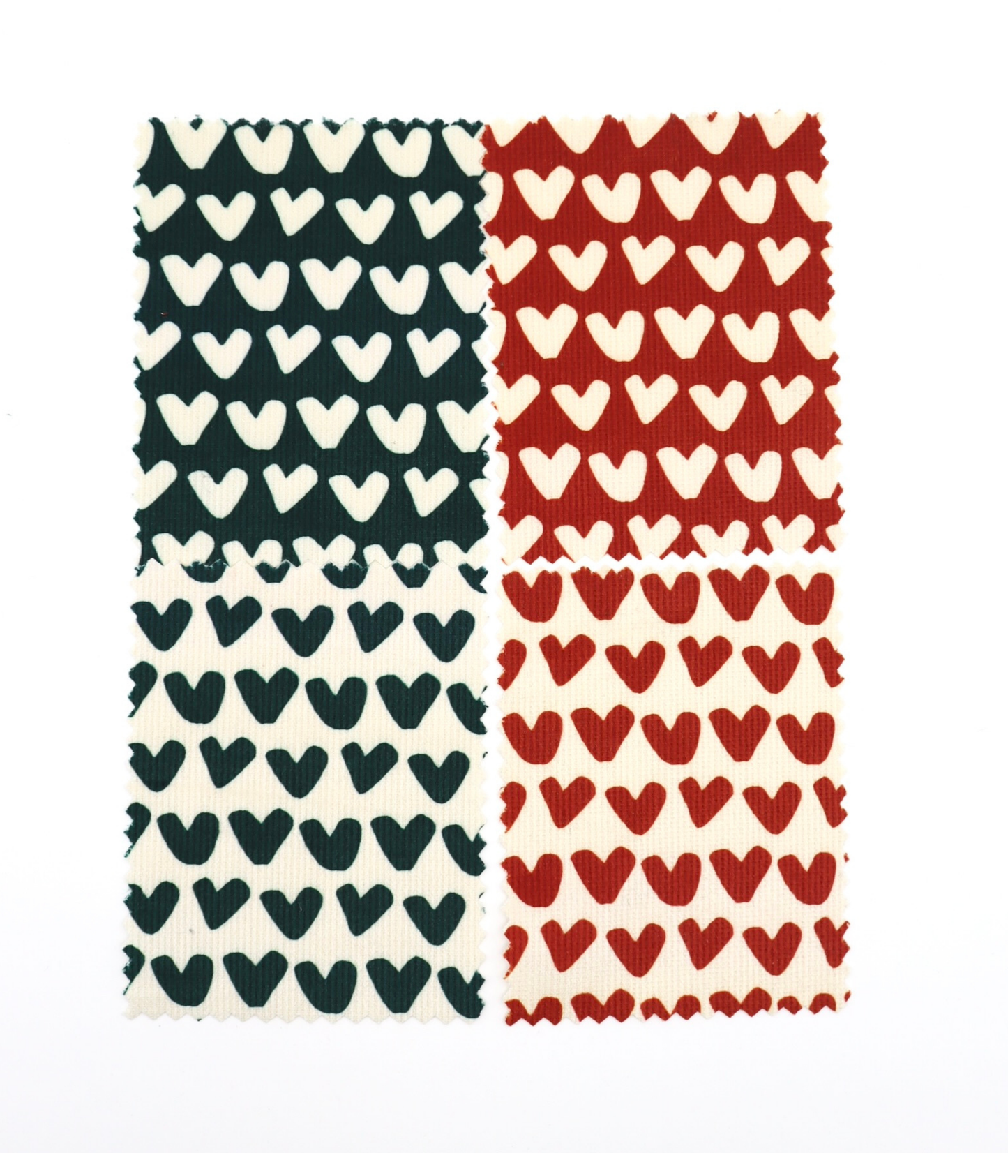 【25SS-026】ハートプリントコーデュロイ　/0.5ｙあたり=～735円