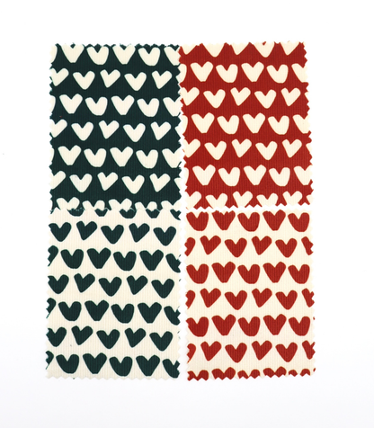 【25SS-026】ハートプリントコーデュロイ　/0.5ｙあたり=～735円