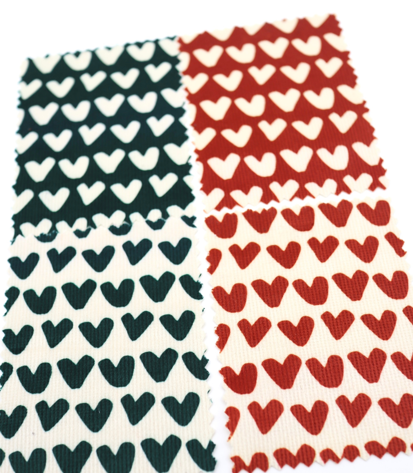 【25SS-026】ハートプリントコーデュロイ　/0.5ｙあたり=～735円