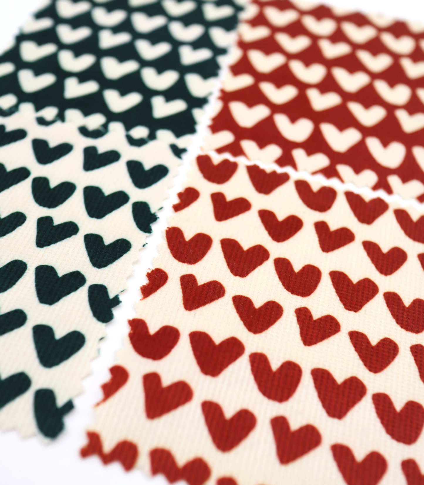 【25SS-026】ハートプリントコーデュロイ　/0.5ｙあたり=～735円