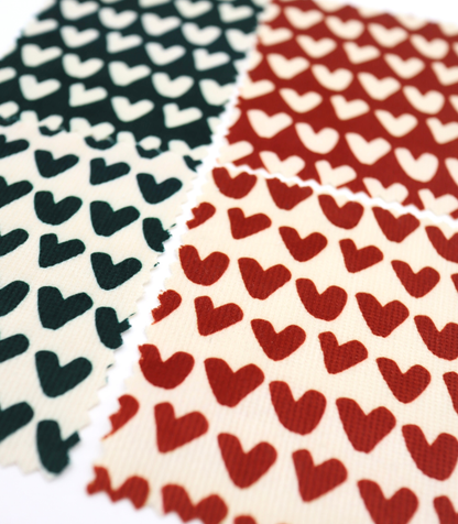 【25SS-026】ハートプリントコーデュロイ　/0.5ｙあたり=～735円