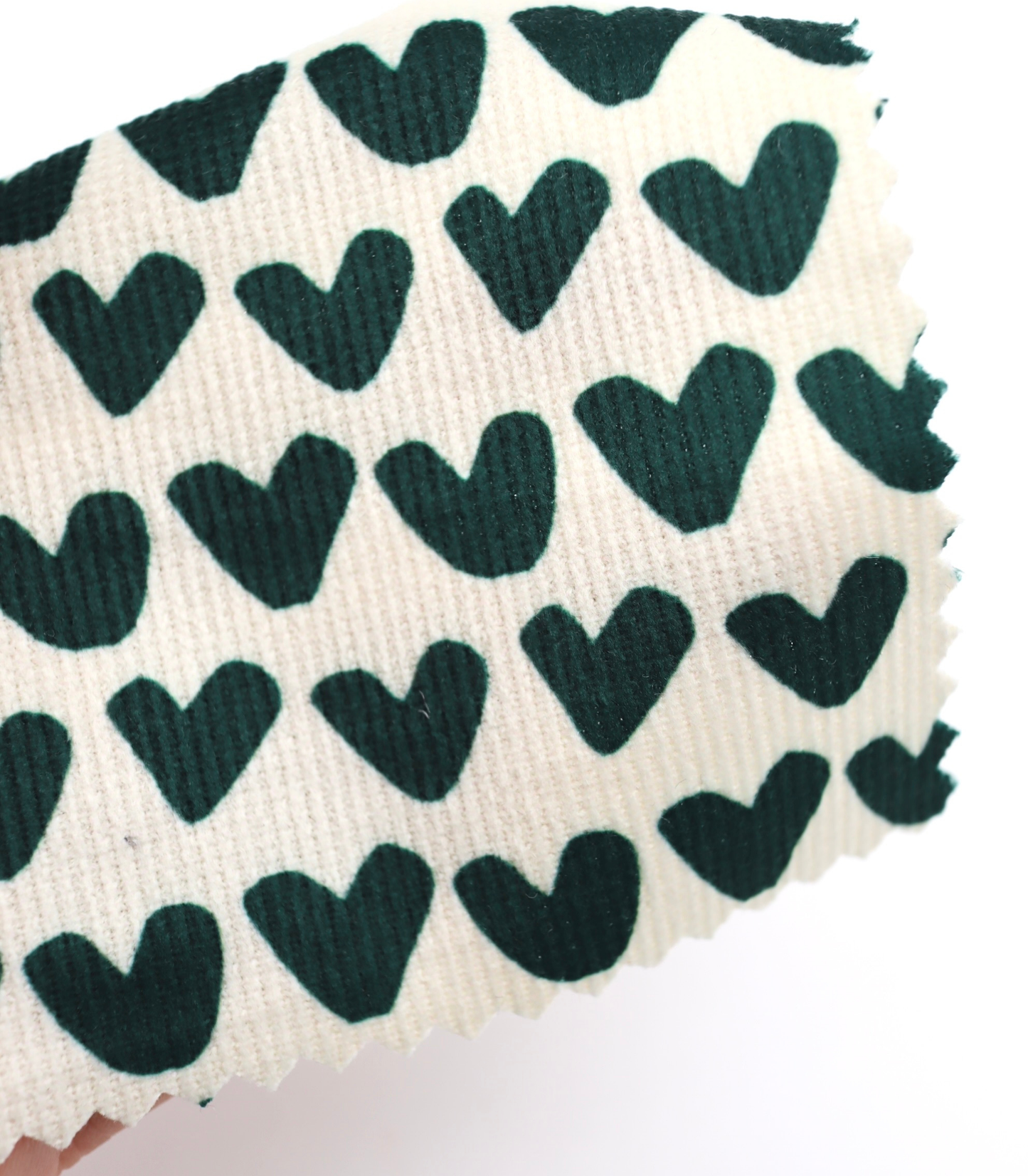 【25SS-026】ハートプリントコーデュロイ　/0.5ｙあたり=～735円