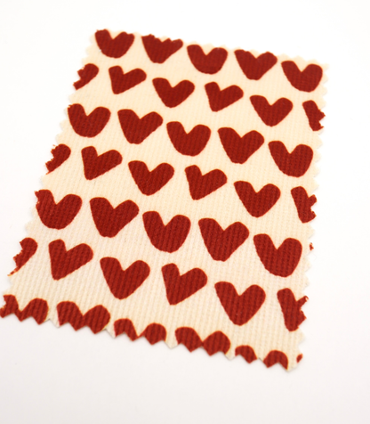 【25SS-026】ハートプリントコーデュロイ　/0.5ｙあたり=～735円