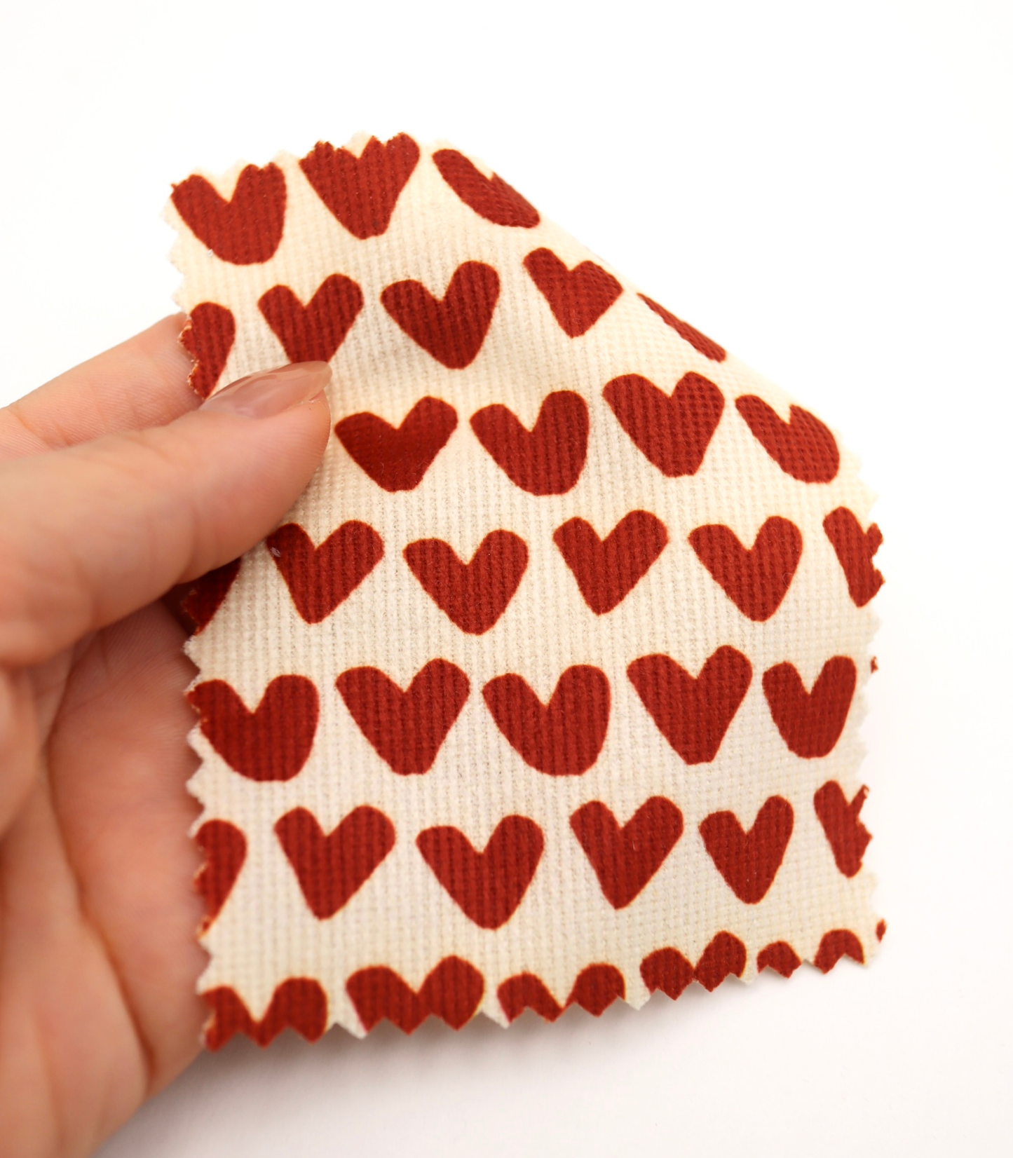 【25SS-026】ハートプリントコーデュロイ　/0.5ｙあたり=～735円