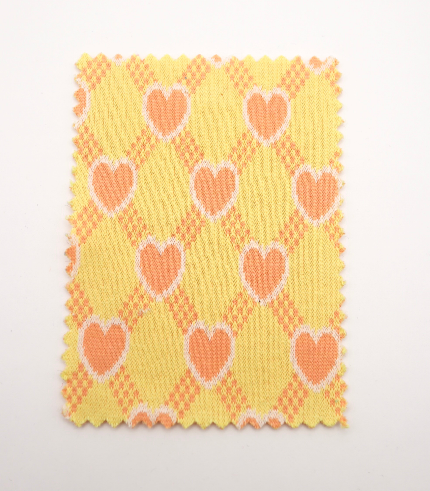 【25SS-020】ハート×チェックジャガード二重織りニット　/0.5ｙあたり=～1125円