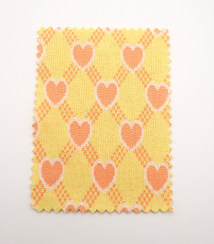 【25SS-020】ハート×チェックジャガード二重織りニット　/0.5ｙあたり=～1125円