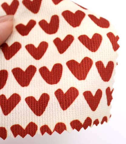 【25SS-026】ハートプリントコーデュロイ　/0.5ｙあたり=～735円