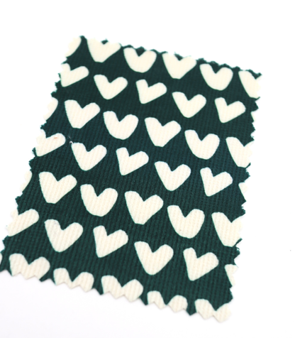 【25SS-026】ハートプリントコーデュロイ　/0.5ｙあたり=～735円